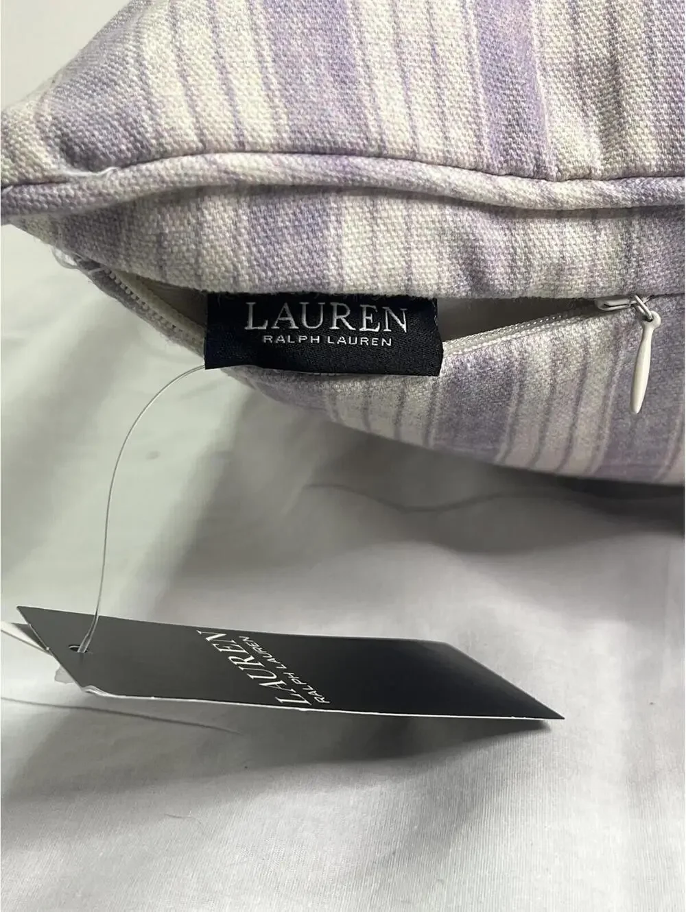 Lauren Ralph Lauren Callahan Throw Pillow Lavender 15x20 Striped Indoor Decor